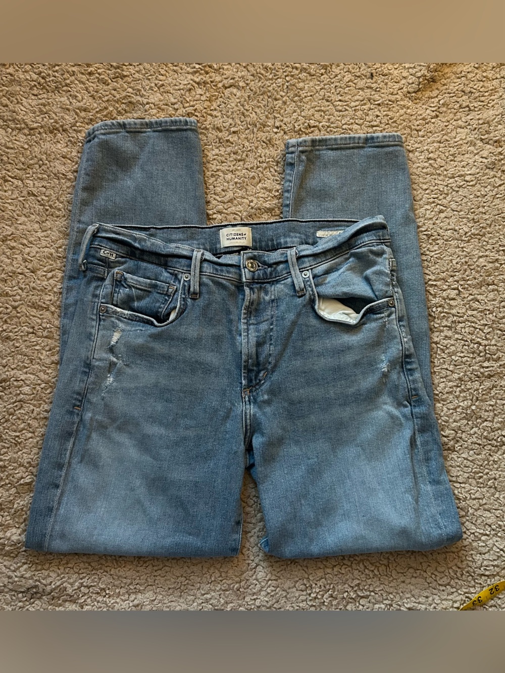 Citizens Of Humanity Light Blue Ankle Crop Jeans